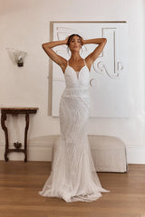 Eternal Love Sequin Godet Hem Maxi Dress White
