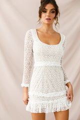 Birkin Long Sleeve Sheath Dress White