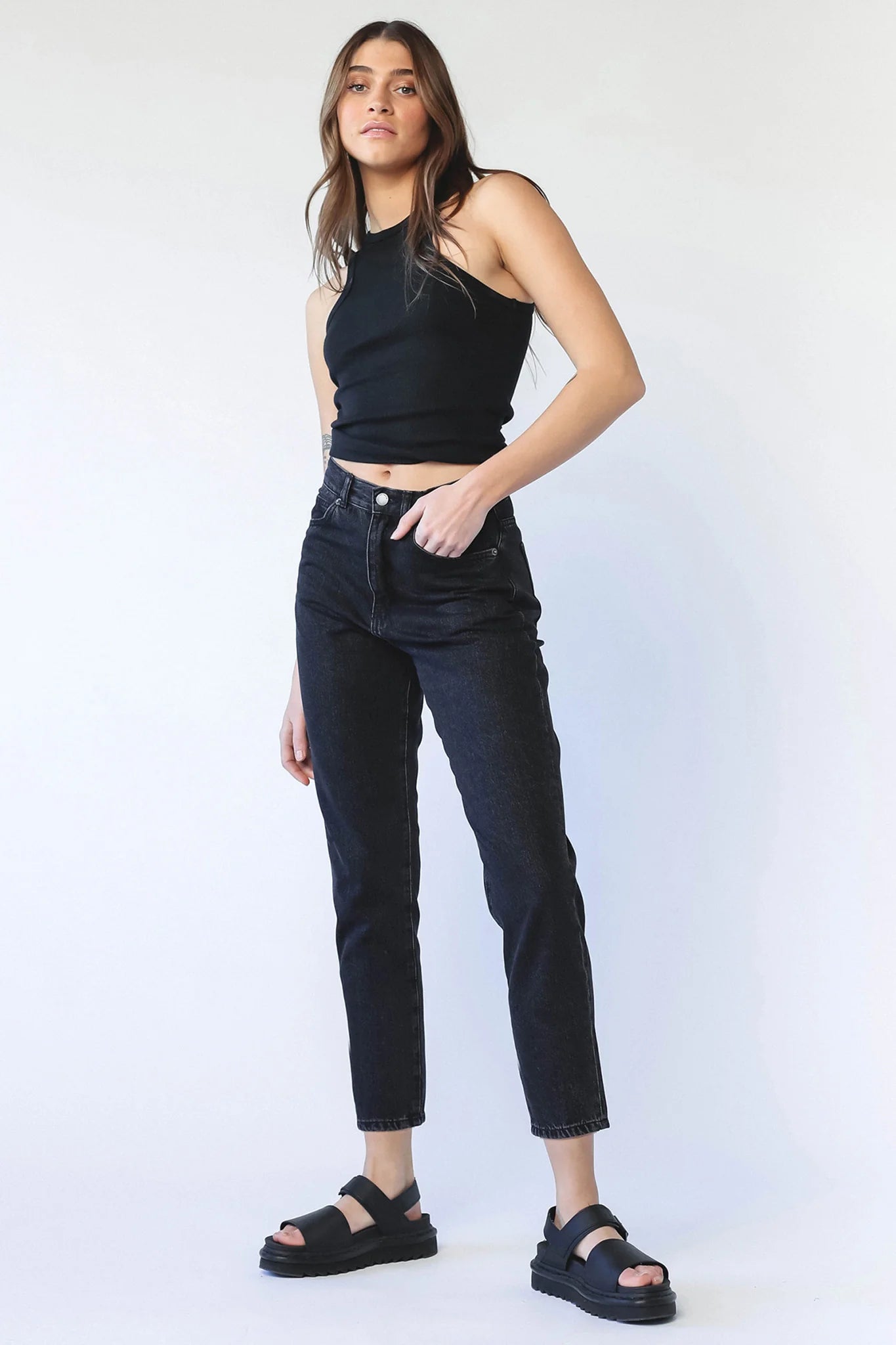 DR DENIM Nora Jeans Black Retro