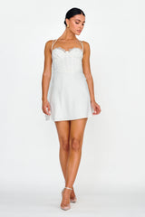 Wishing On A Star Bustier Mini Dress White