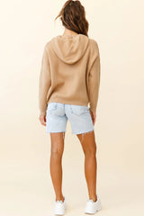 Nightrider Drop Sleeve Hooded Sweater Camel