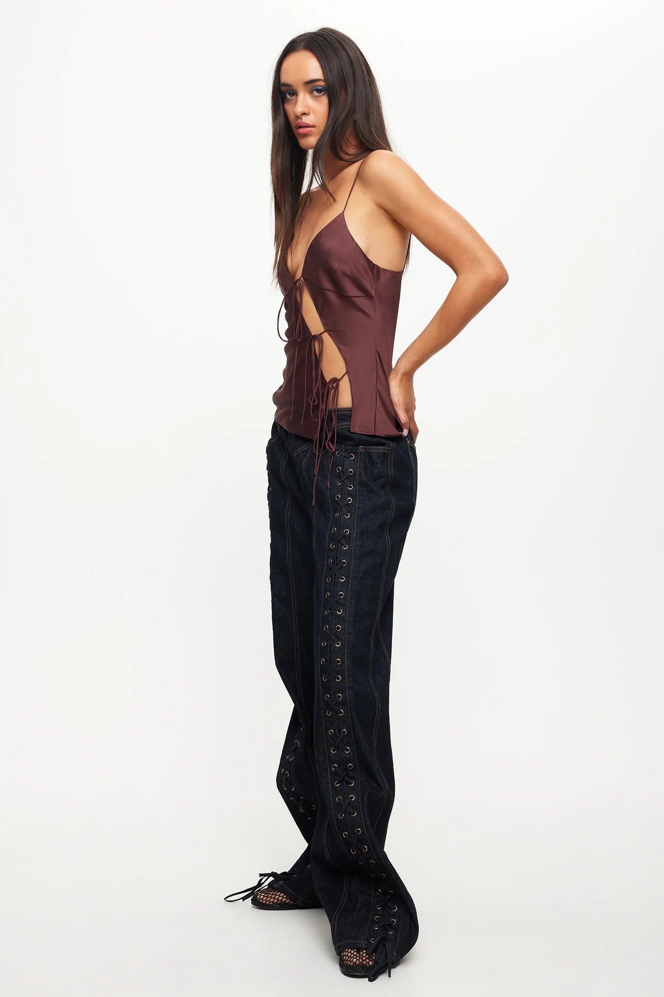 LIONESS Mariah Cami Garnet