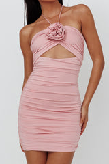 Bellatrix Rose Bust Ruched Mini Dress Mauve