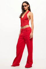 LIONESS Je Suis Halter Crimson
