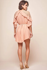 Arizona Waist-Tie Kaftan Dress Rose