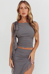 Hallucination Rosette Ruffle Top Cement