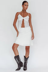 Emotional Knee Length Skirt Off White