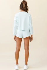 Feels Like Sunshine Dropped Sleeve Pullover Baby Blue