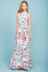 Baylor Floral Maxi Dress White