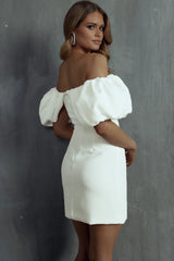 Faraday Off-Shoulder Mini Dress White