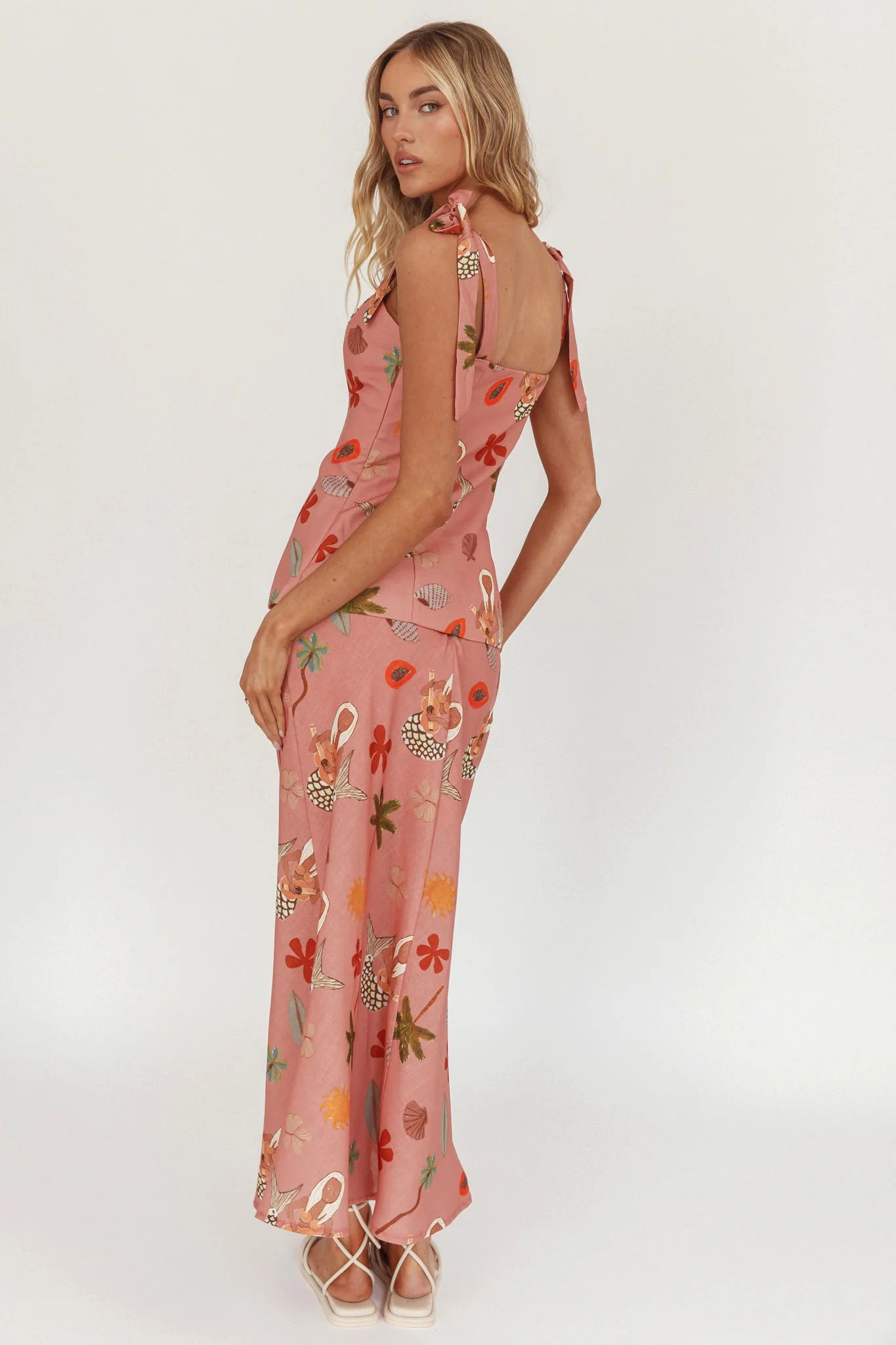 Drop Of Sunshine Midi Skirt Mermaid Pink