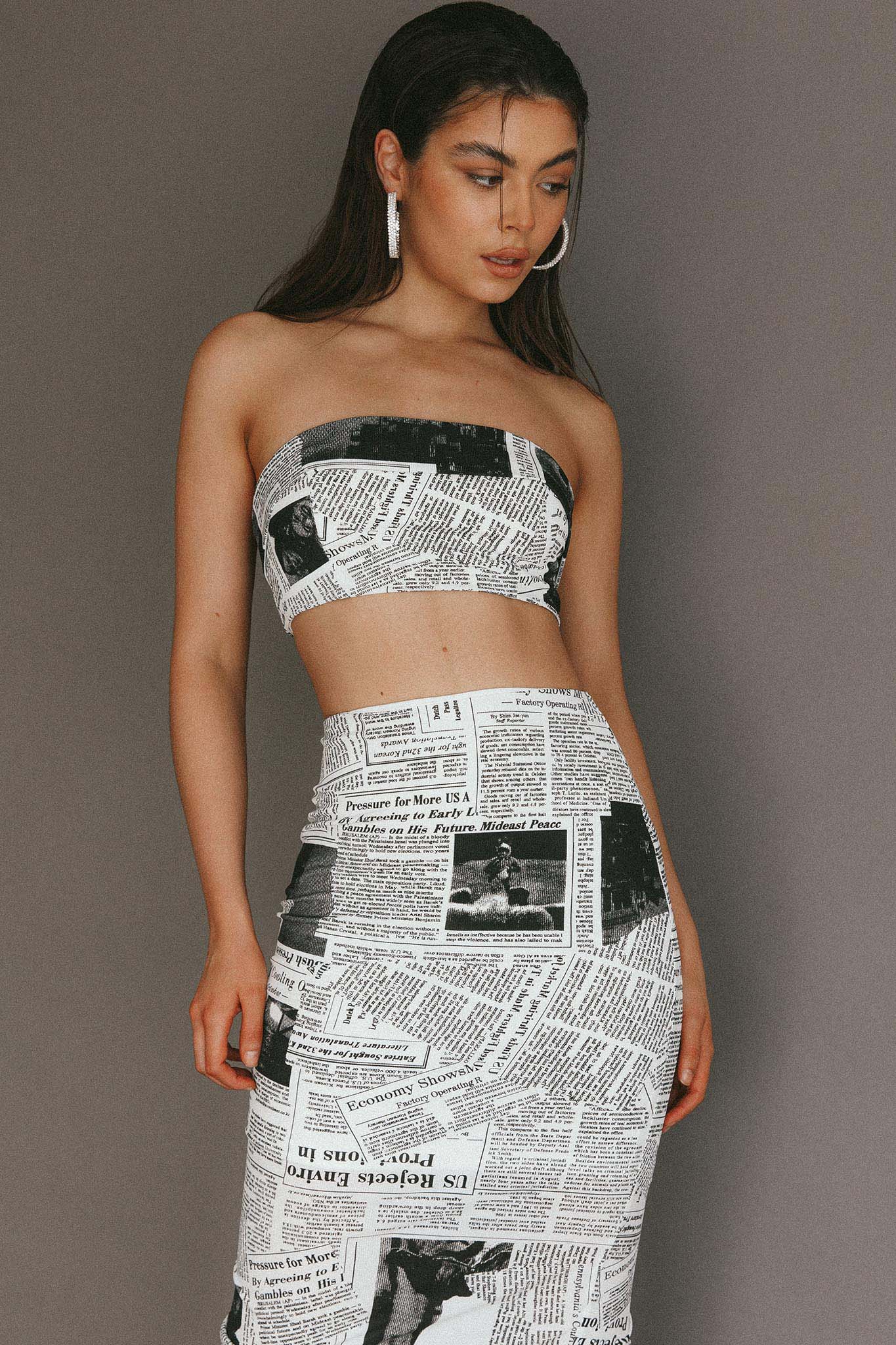 Extra Extra Bandeau Crop Top White