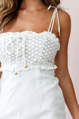 Elle Crochet Bust Mini Dress White