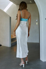 Mariana Cut-Out Bust Midi Dress Turquoise