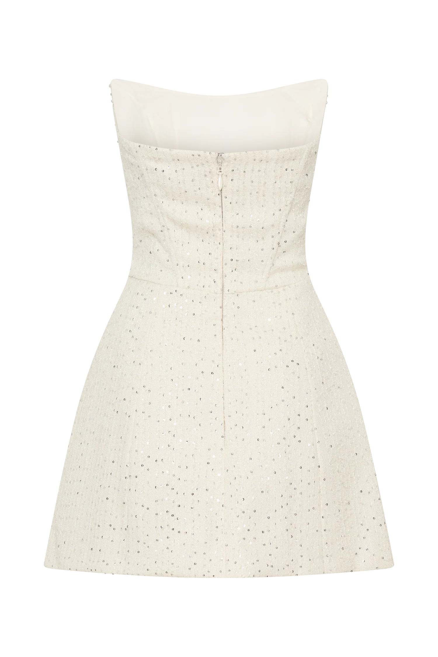 Lorrie Tweed Corset Mini Dress - White