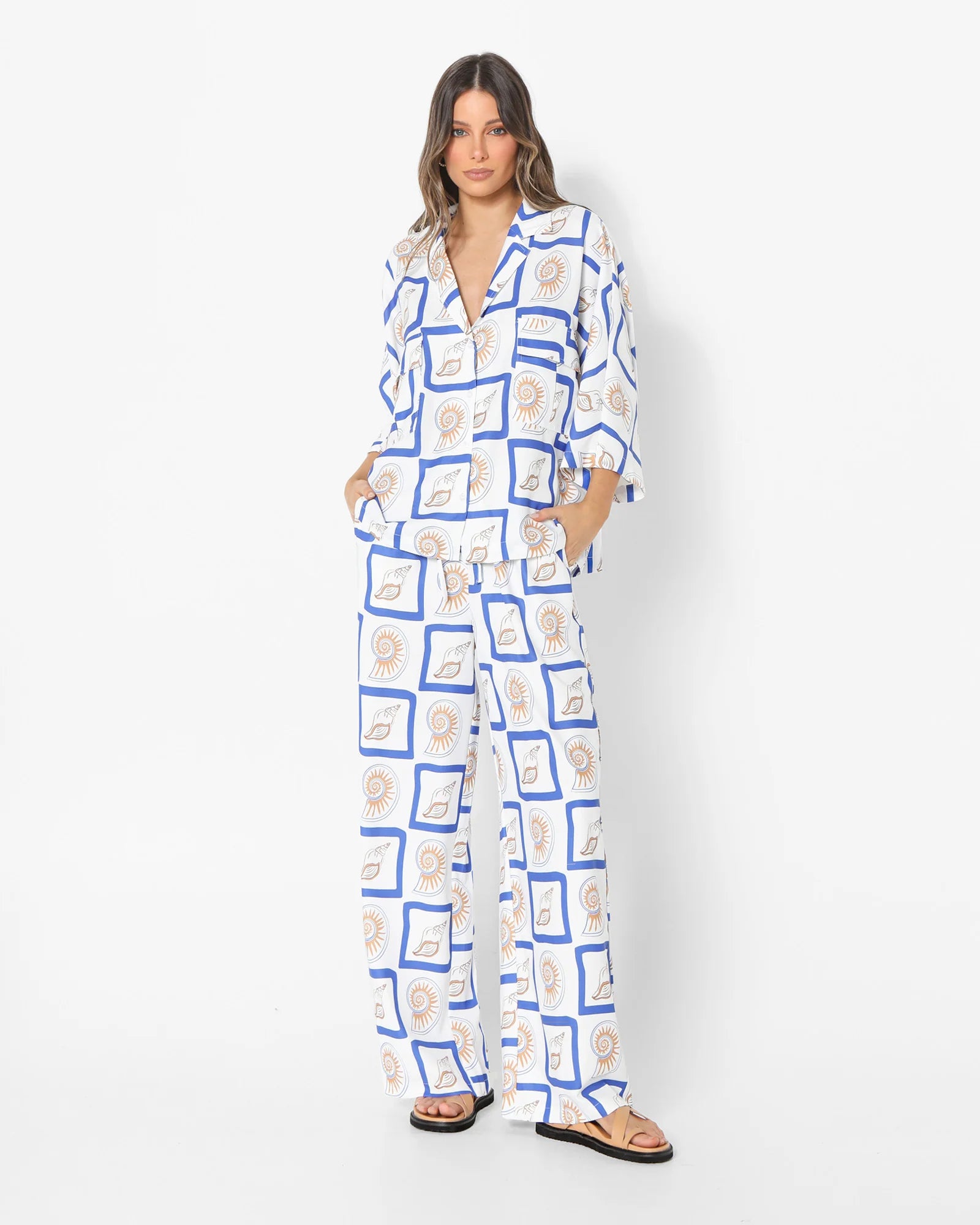 LOST IN LUNAR Zeni Pants Shell Print