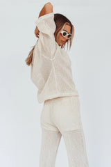 Mahina Long Sleeve Net Top Sand