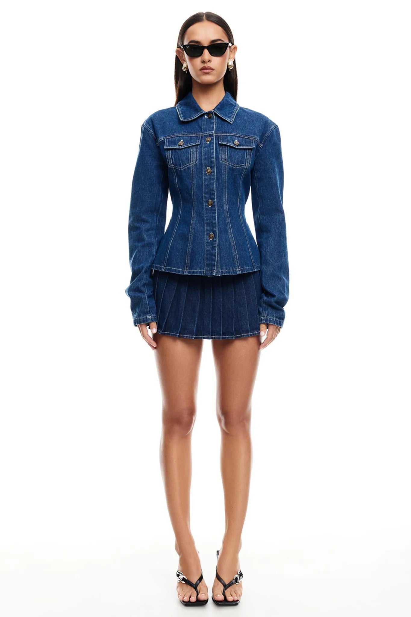 LIONESS Rider Denim Jacket Blue