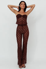 Irie Strapless Lace Top Brown
