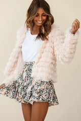 Montana Shaggy Faux Fur Jacket Pink