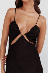Casa Nova Cut-Out String Dress Black