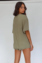 On Track SL Logo T-Shirt Khaki